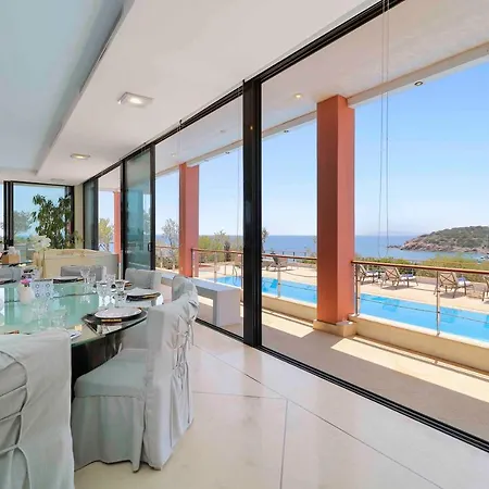 Villa Black Diamond Beachfront Pool Pasithea In Sounio, Athens *