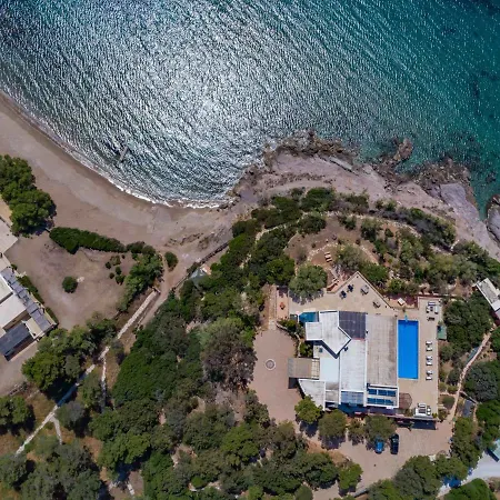 Black Diamond Beachfront Pool Pasithea In Sounio, Athens Villa Sounion