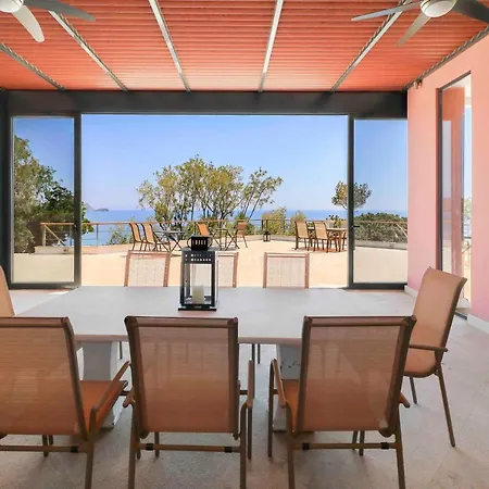 Black Diamond Beachfront Pool Pasithea In Sounio, Athens Villa Sounion