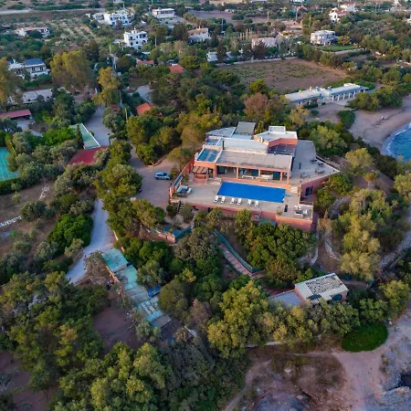 Villa Black Diamond Beachfront Pool Pasithea In Sounio, Athens *